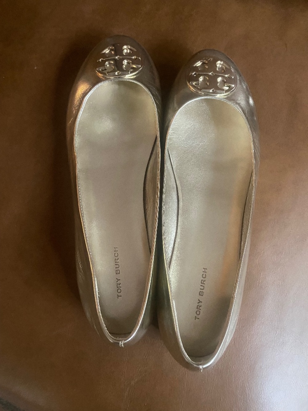 Gold Tory Burch flats